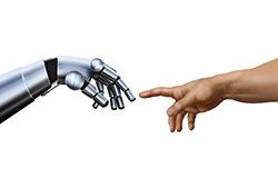 Roboterhand - Menschenhand