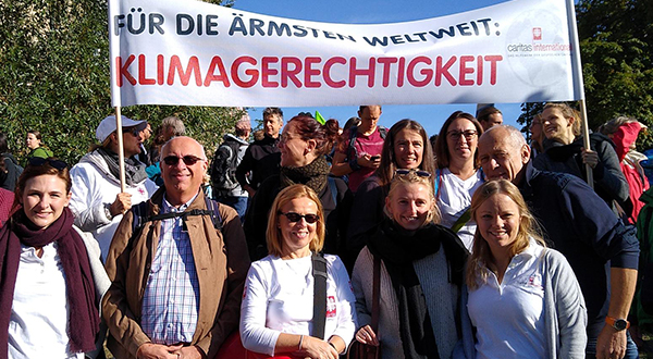 Gruppenfoto bei Klima-Demo