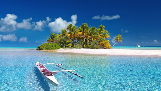 Einsame Insel in Polynesien