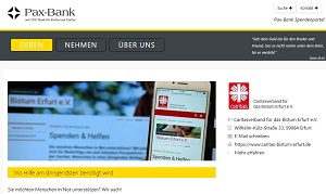 Das Spendenportal der Pax Bank