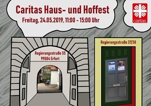 Das Tor zur Caritas Mittelthüringen; am 24. Mai 2019 findet dort das Haus- und Hoffest statt.